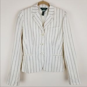 RALPH LAUREN fitted pinstripe blazer